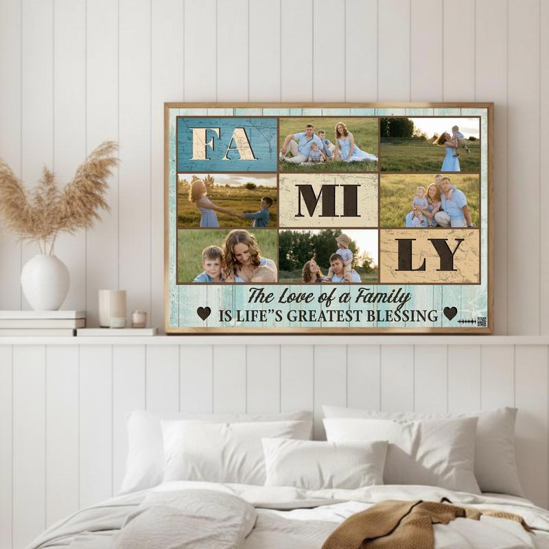 Personalized Photo Canvas Cherishing Family Love