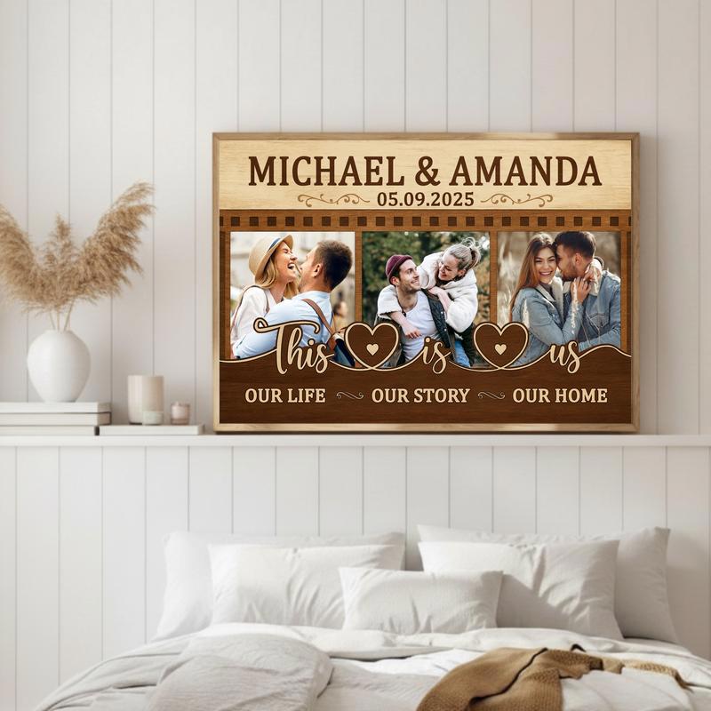 This Is Us Canvas - Custom Photo Collage Wedding Anniversary Gift