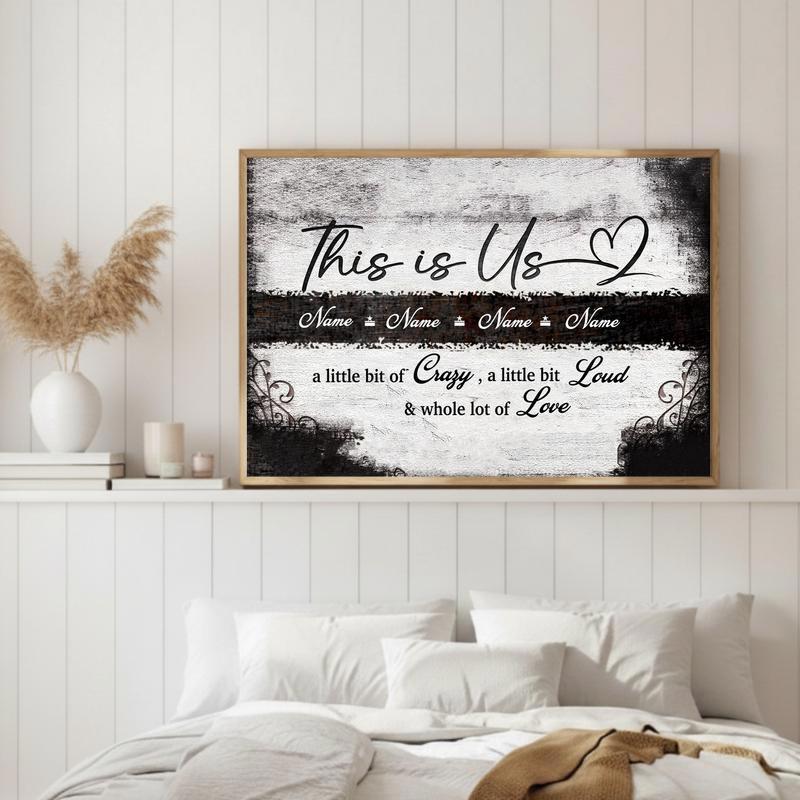 Rustic Legacy Personalized Family Name Canvas Art