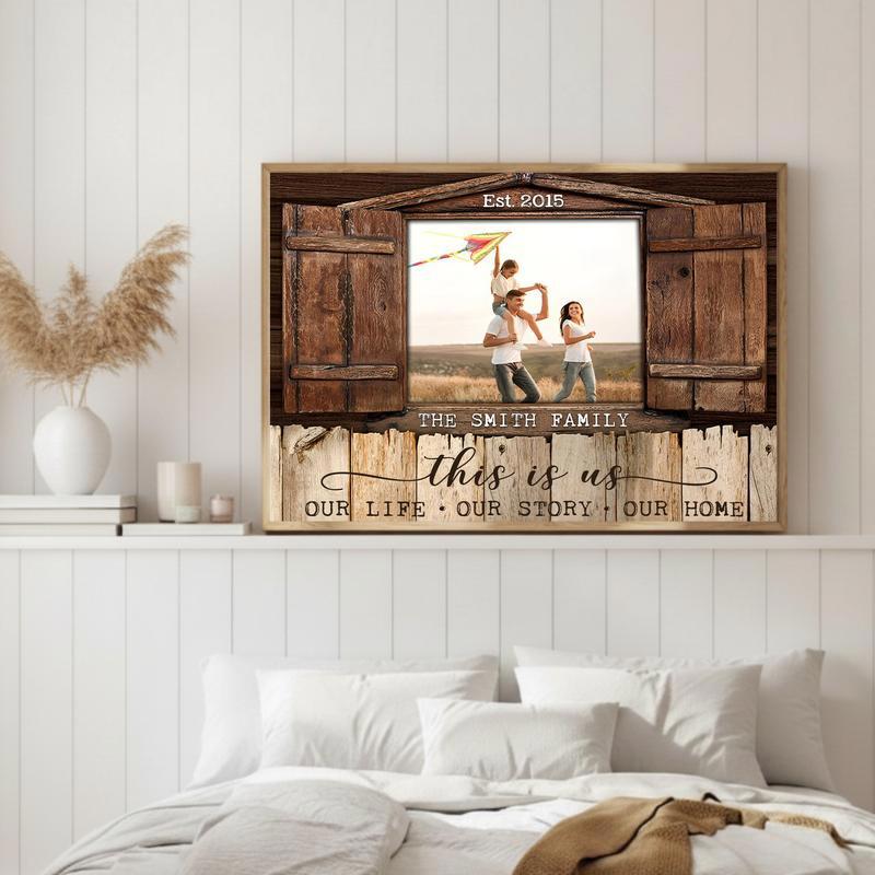 Window of Love Personalized This Is Us Family Photo Canvas