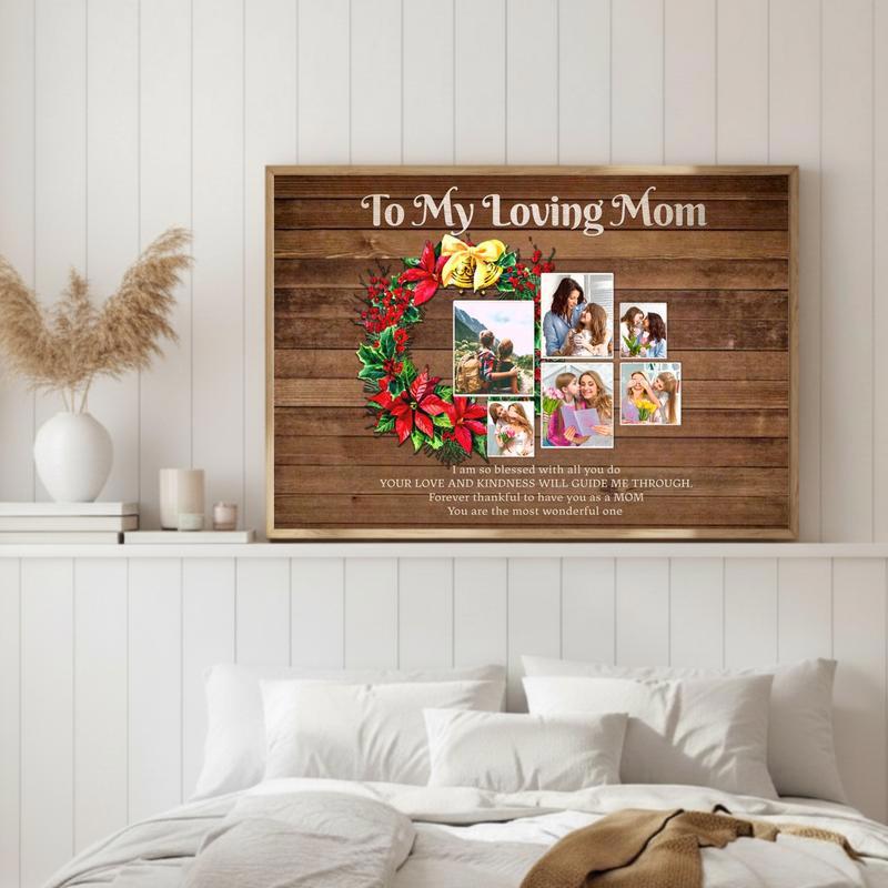 A Loving Mom's Heart Heartfelt Christmas Canvas Keepsake