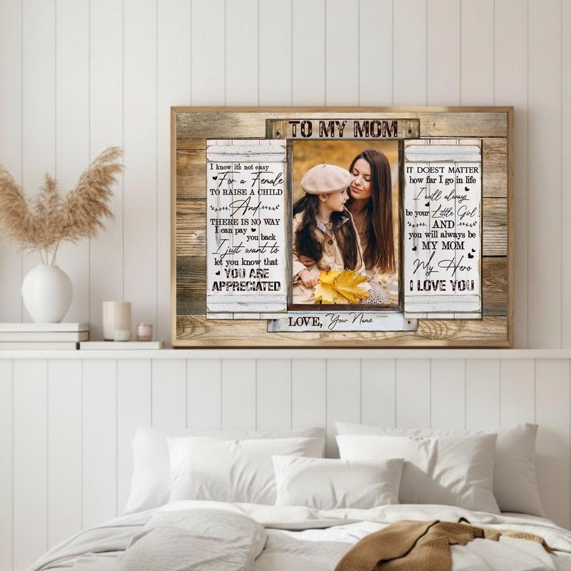 Personalized Keepsake Canvas A Daughter's Heart for Mom