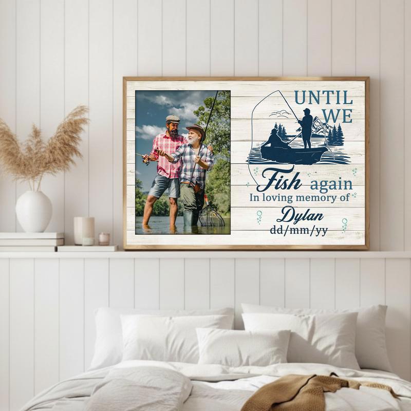 Until We Fish Again - Personalized Fishing Memorial Canvas