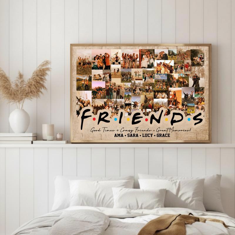 Your Bestie's Memories - Vintage Personalized Photo Gift Canvas