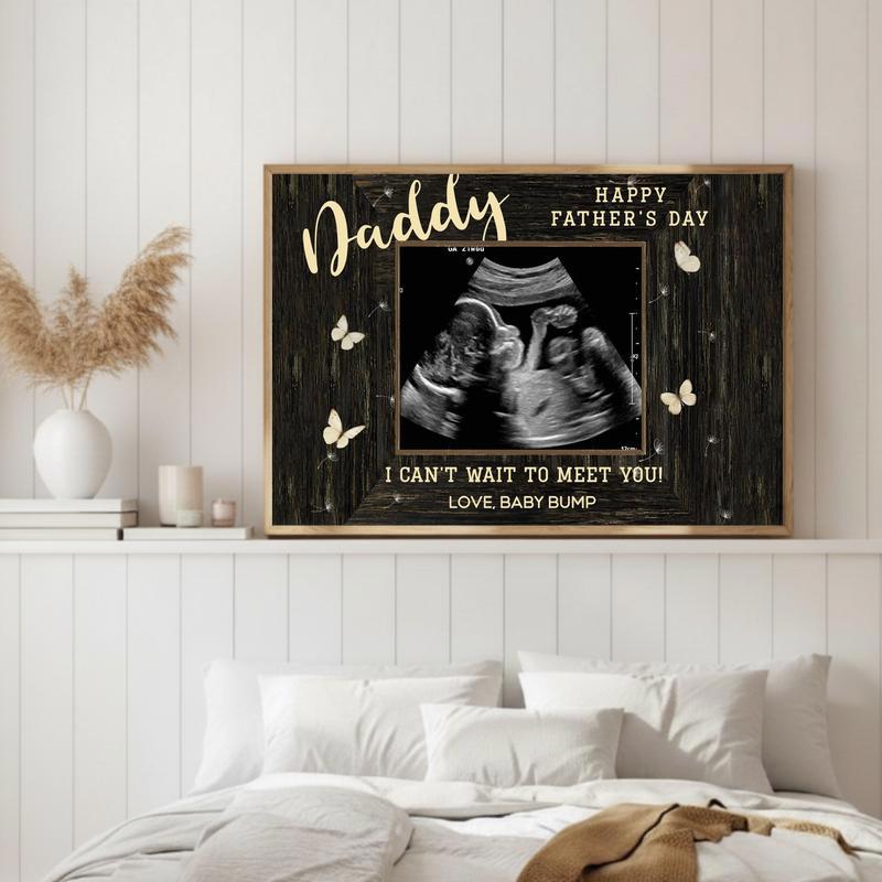 Your First Father's Day Ultrasound Keepsake Canvas