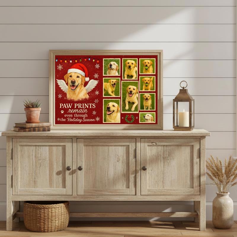 A Final Christmas Gift - Custom Dog Photo Memorial Canvas