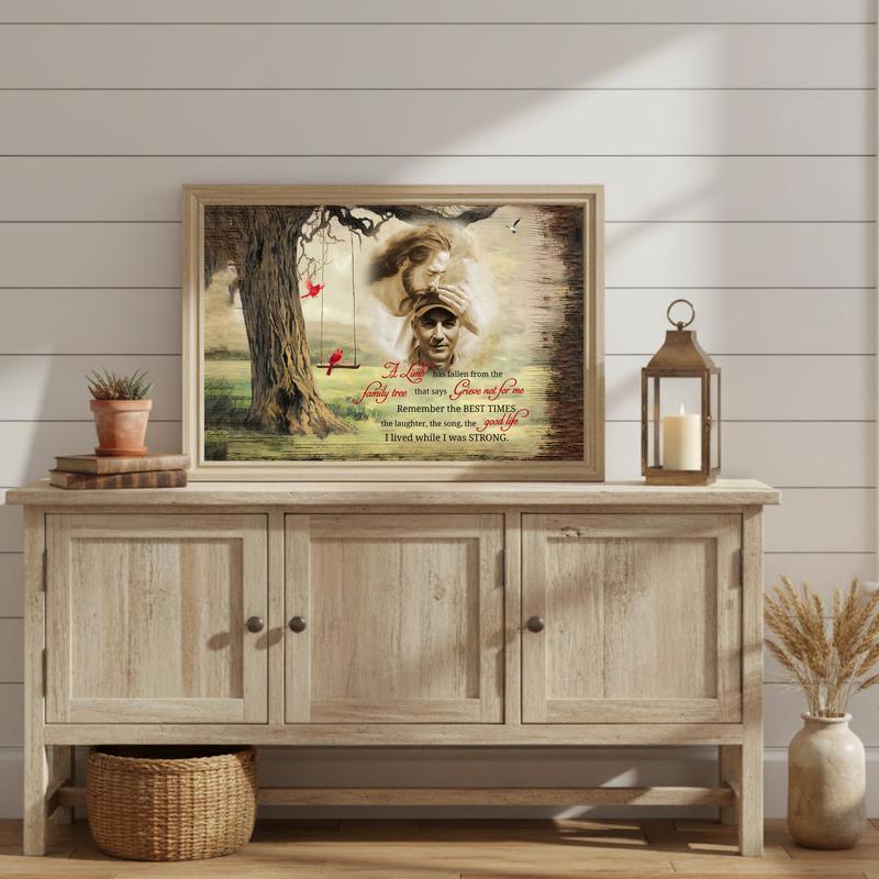 A Limb Has Fallen - Personalized Sympathy Cardinal Gift Canvas