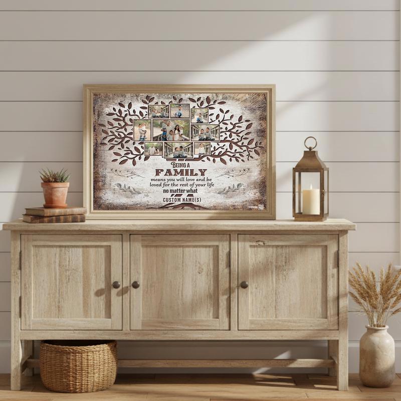 Cherish Family Moments Personalized Photo Wall Decor Canvas