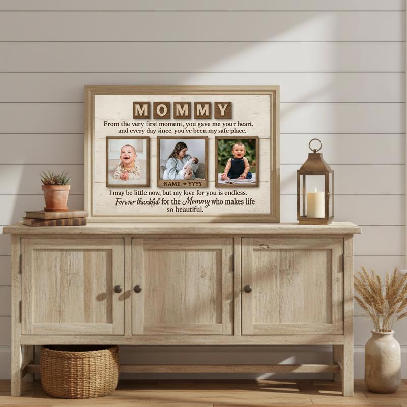 Celebrating Motherhood - First Mom Photo Keepsake Canvas