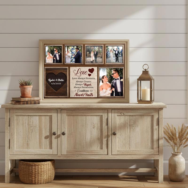 Cherish Your Vows - Personalized Bible Verse Wedding Photo Canvas