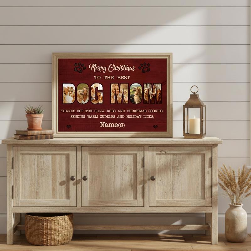 Christmas Gift For Dog Mom - Custom Dog Photo & Quote Canvas