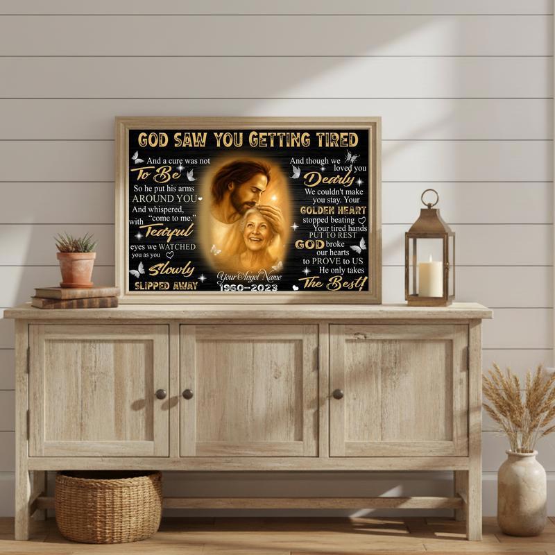 Comforting Memory - Personalized "God Saw You Getting Tired" Canvas