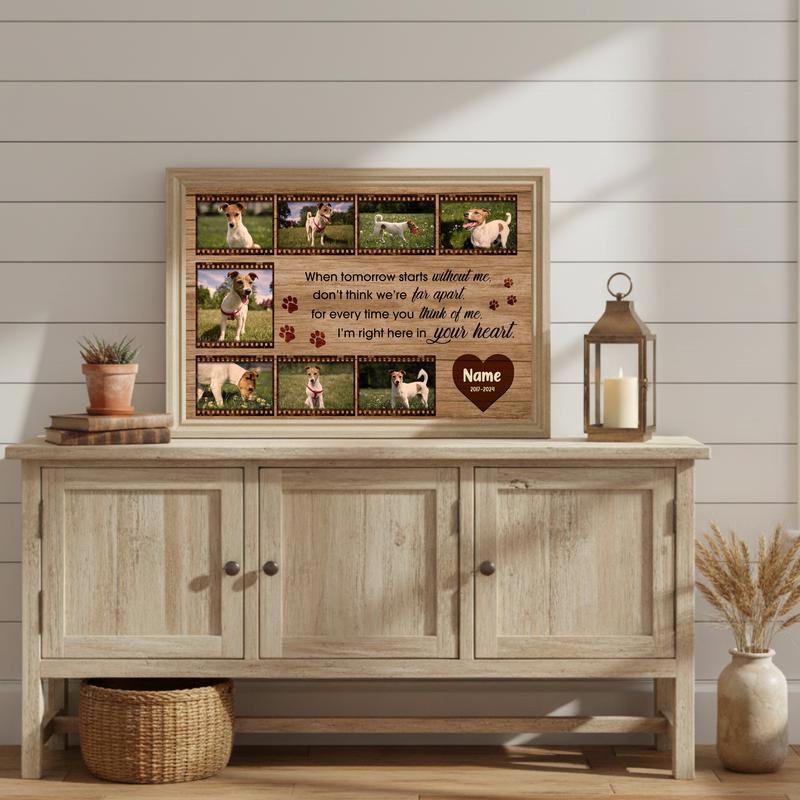 Custom Film Strip Keepsake - A Forever Dog Memorial Photo Canvas