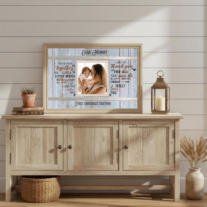 Baby's First Christmas Custom Mommy Canvas Gift