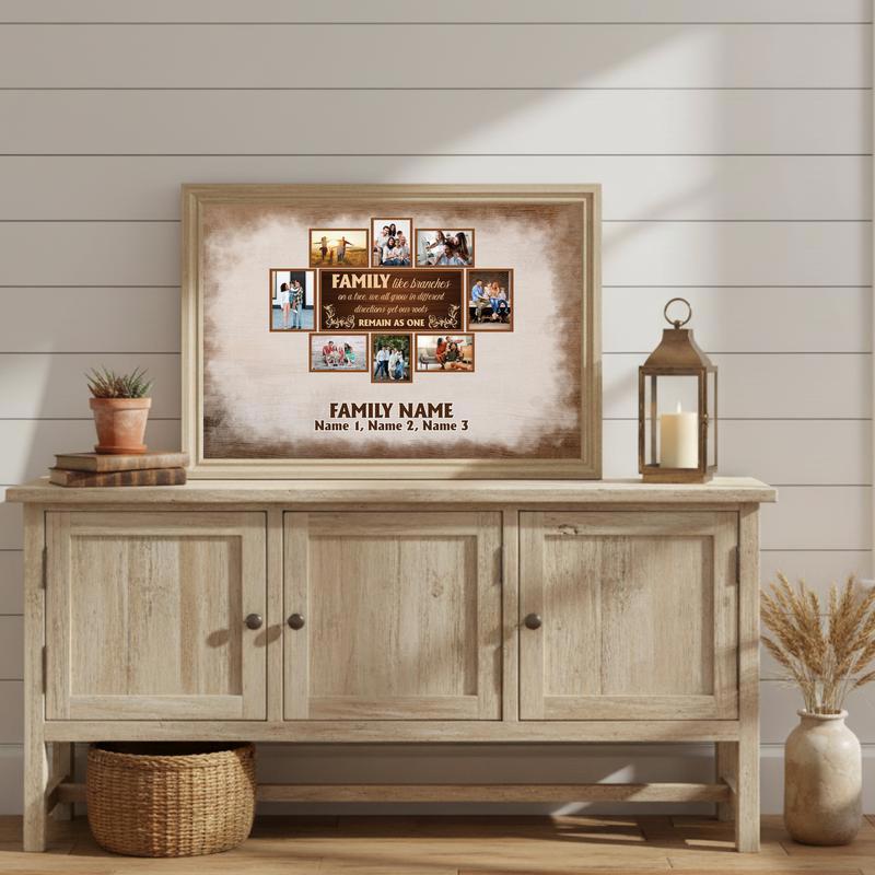 Branches of Love Personalized Family Tree Photo Canvas