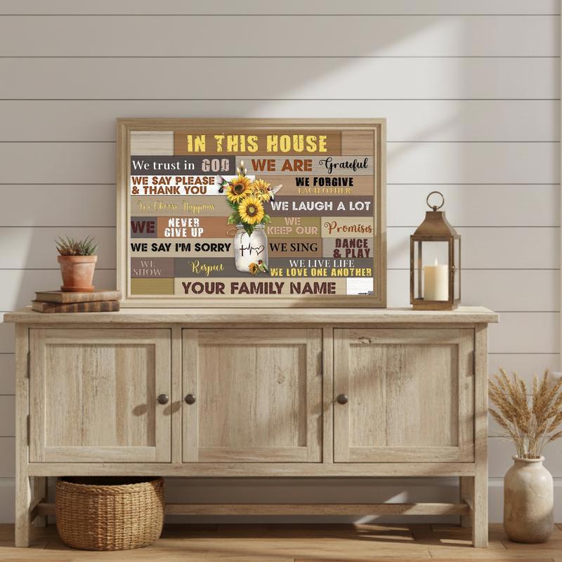 Faith Personalized Family Rule Canvas