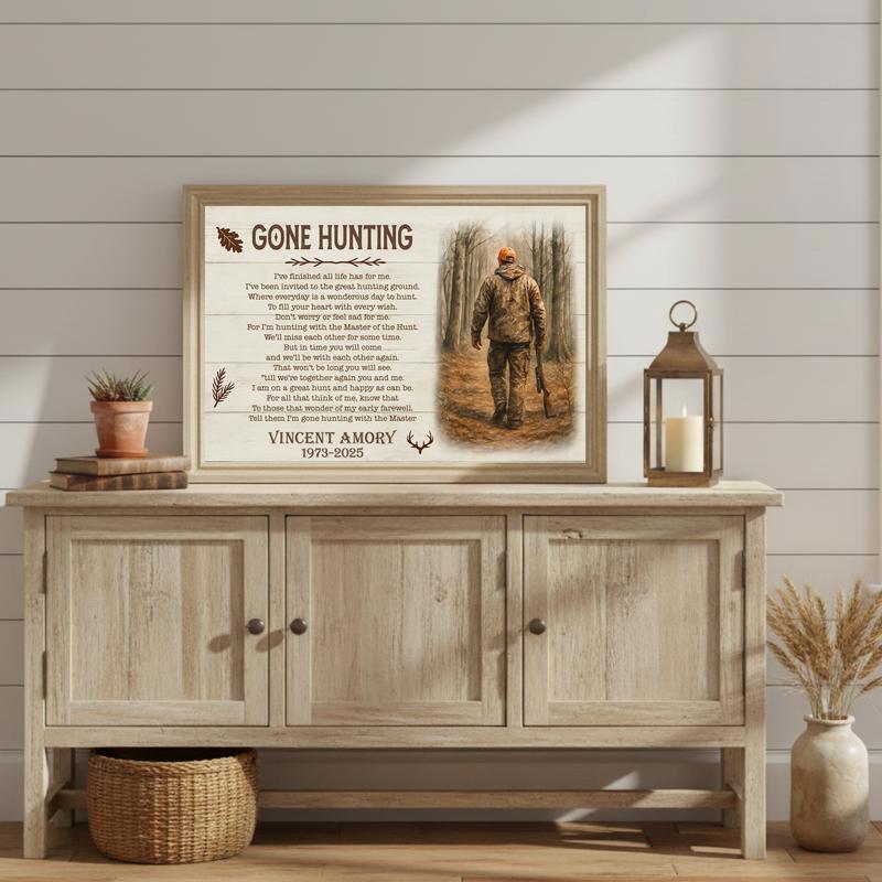 Forever In The Wild - Personalized Hunter Loss Keepsake Canvas