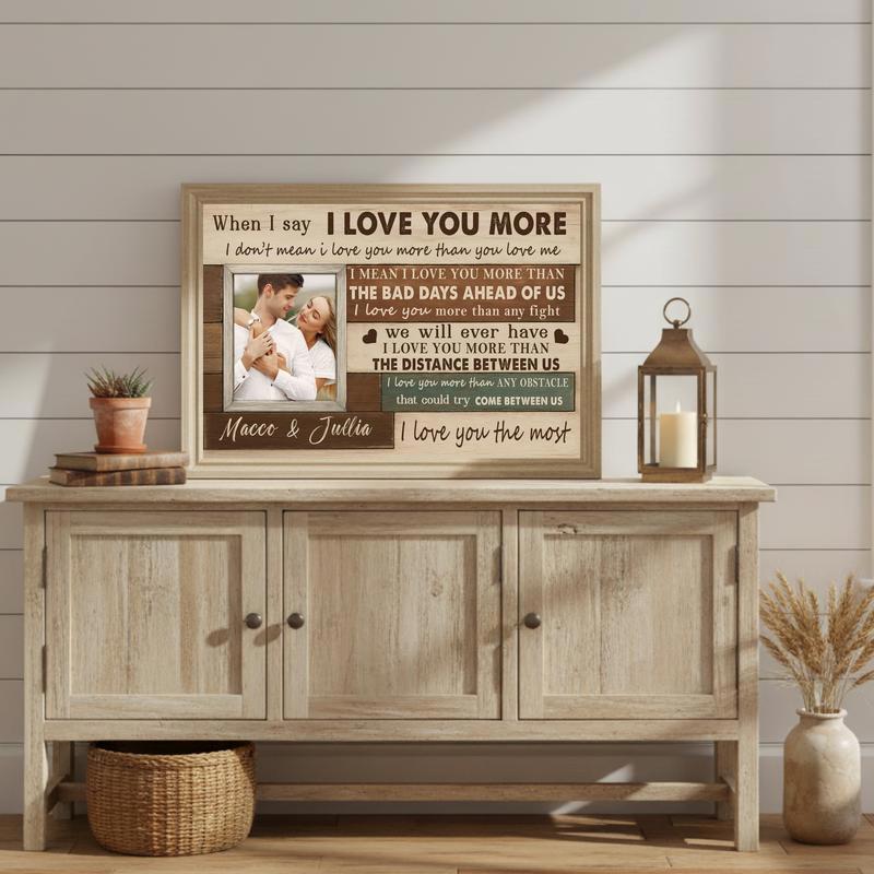 Heartfelt Message Photo Canvas - Personalized Couple Keepsake