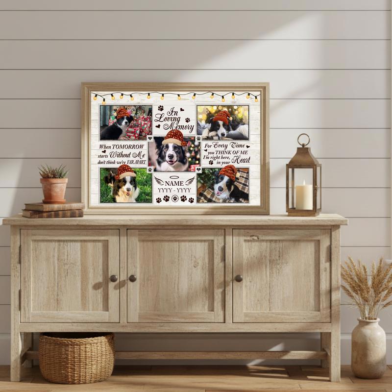 Heartfelt Pet Loss - Dog Memorial Personalized Canvas Keepsake