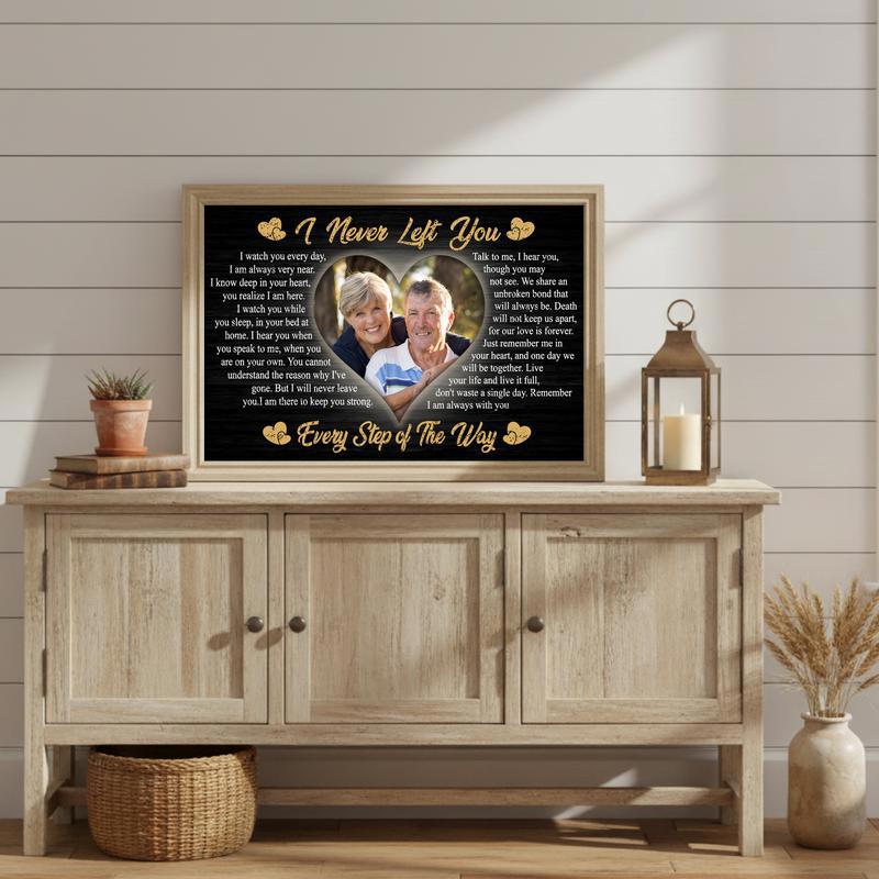 "I Never Left You" Personalized Comfort Photo Memory Canvas