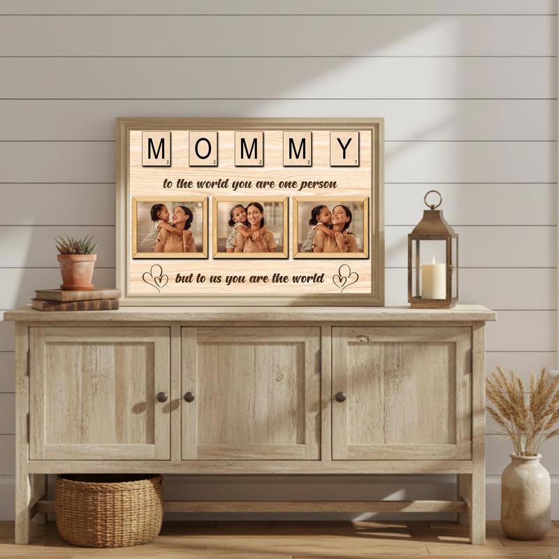 Scrabble Sentimental Photo Canvas for Mom