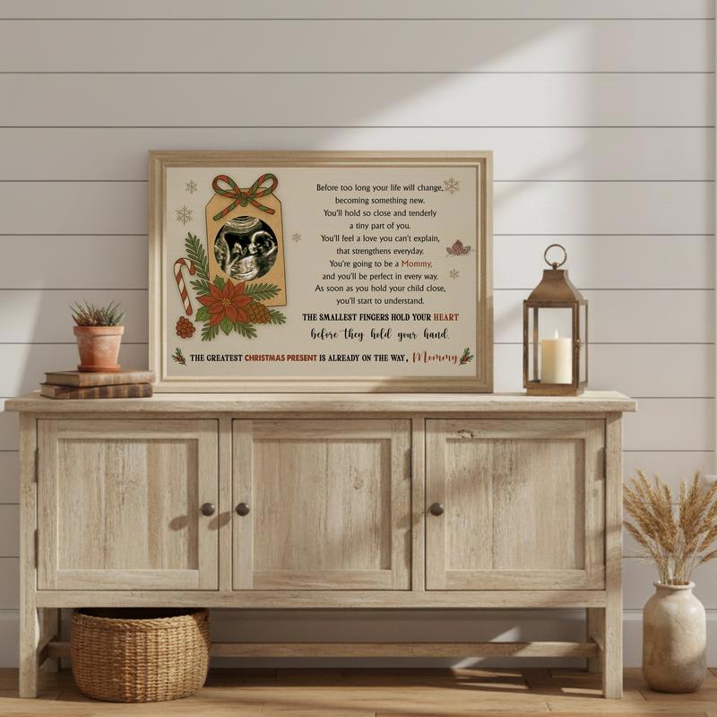 "Our Christmas Miracle" Personalized Ultrasound Gift Canvas