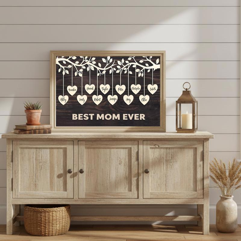 Roots of Love Personalized Family Tree Canvas for Mom