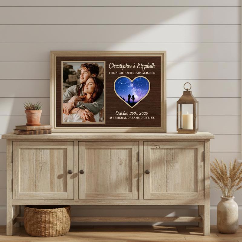 Personalized Star Map For Couples - Our Stars Aligned Canvas