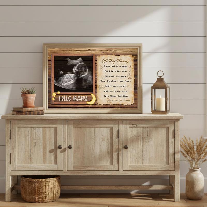 Baby's First Photo Custom Ultrasound Keepsake Canvas