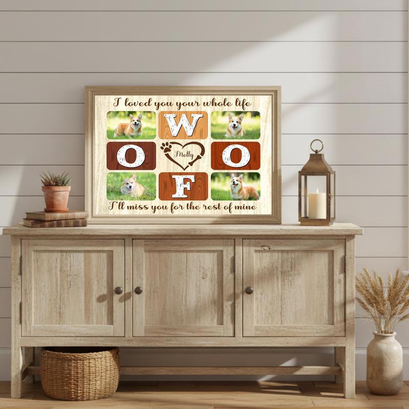 Pet Loss Healing - Farmhouse Dog Photo Collage Canvas