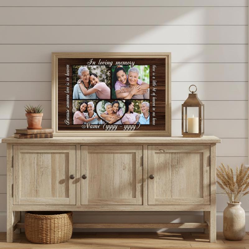 Remembered Forever - Personalized Memorial Photo Canvas Print