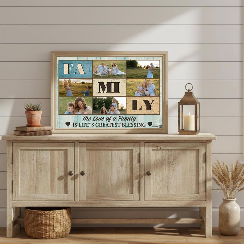 Personalized Photo Canvas Cherishing Family Love