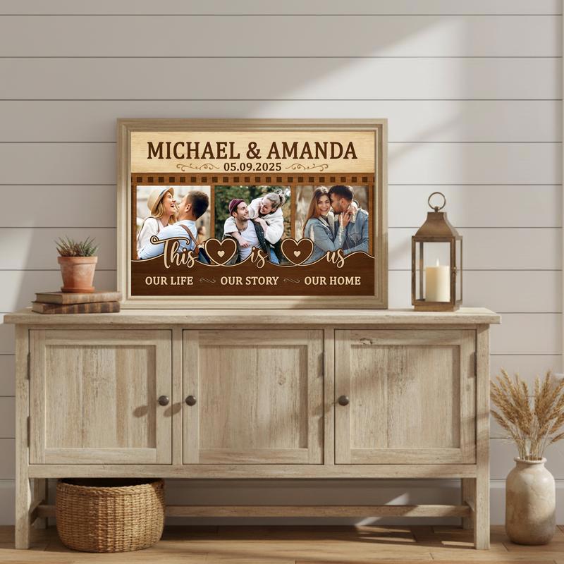 This Is Us Canvas - Custom Photo Collage Wedding Anniversary Gift
