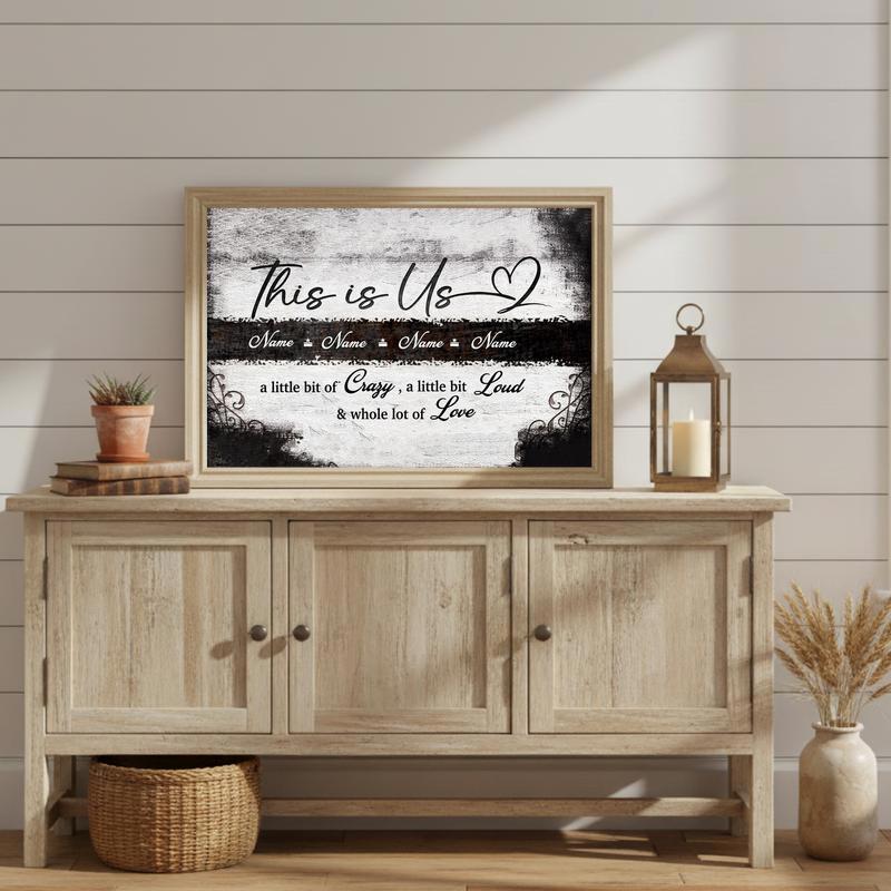 Rustic Legacy Personalized Family Name Canvas Art
