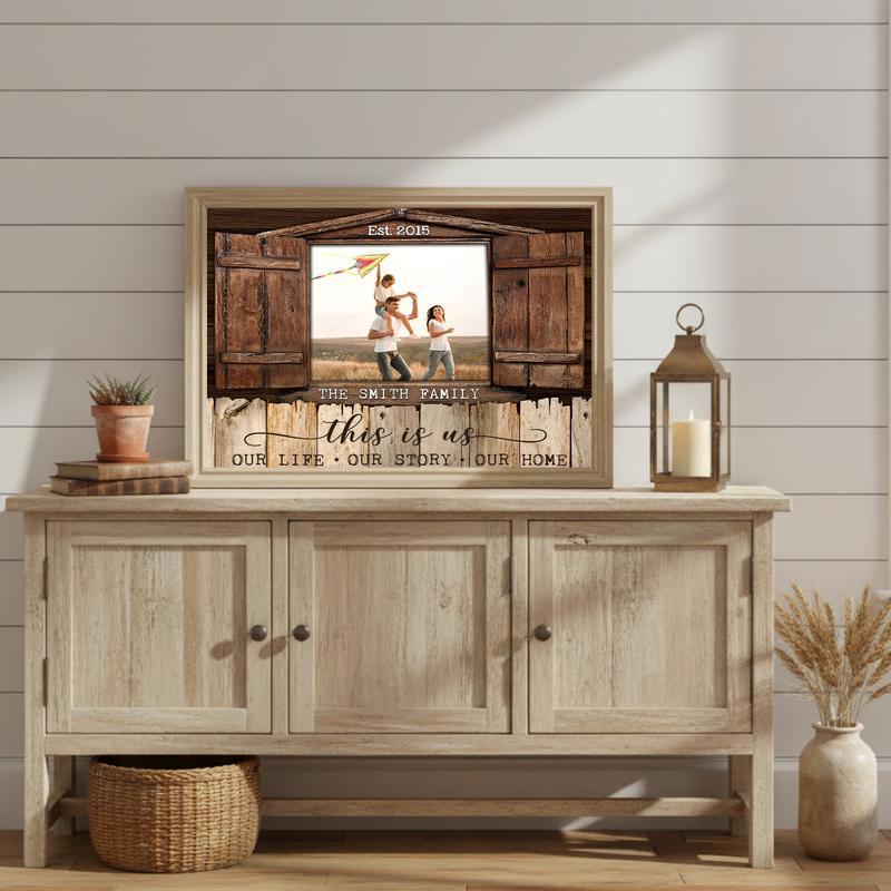 Window of Love Personalized This Is Us Family Photo Canvas