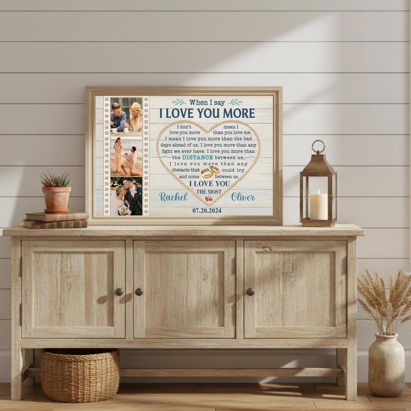 When I Say I Love You Canvas - Personalized Anniversary Gift