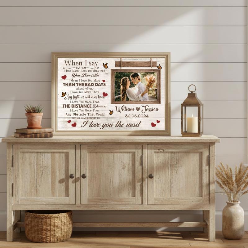 "When I Say I Love You More" Personalized Couple Canvas Print