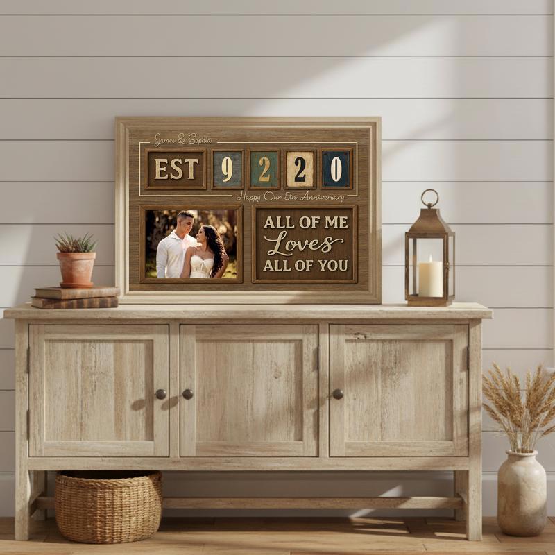 Year Together Couple Gift - Custom Established Date Canvas
