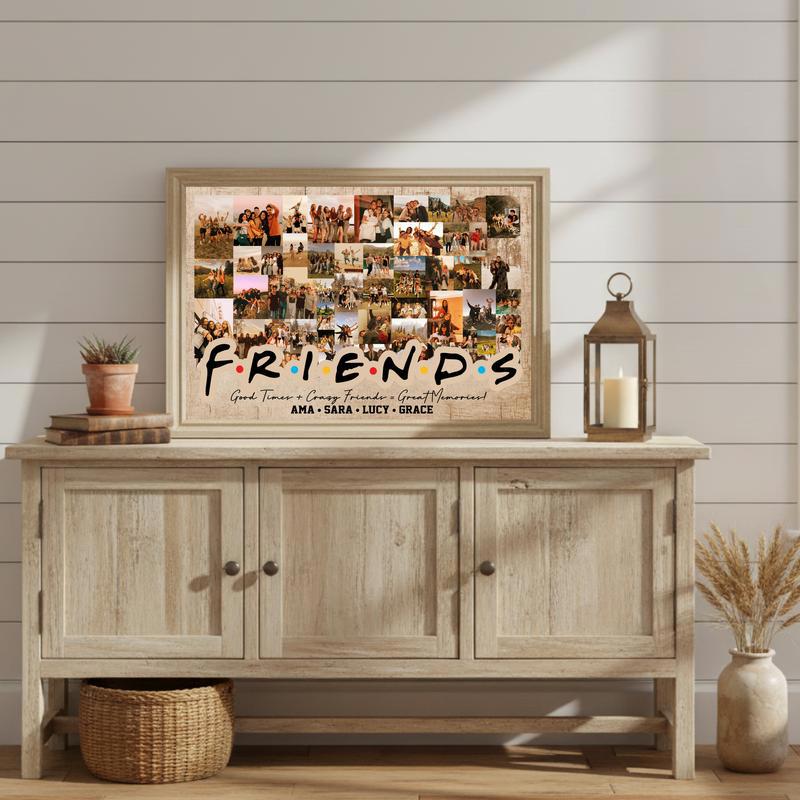 Your Bestie's Memories - Vintage Personalized Photo Gift Canvas