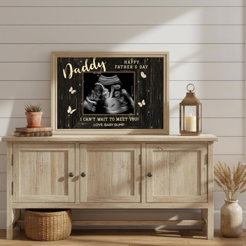 Your First Father's Day Ultrasound Keepsake Canvas