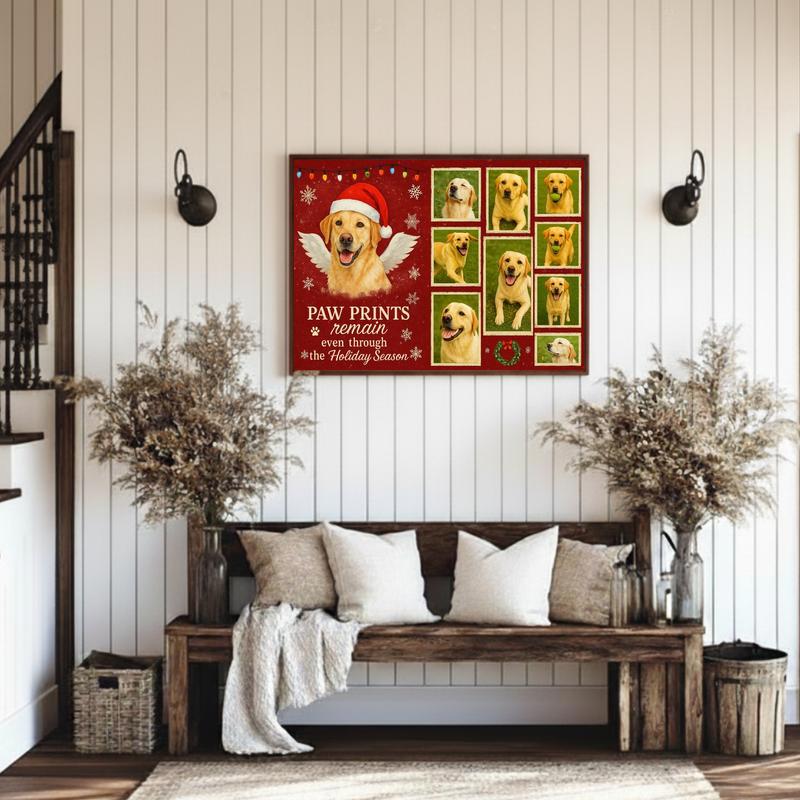A Final Christmas Gift - Custom Dog Photo Memorial Canvas