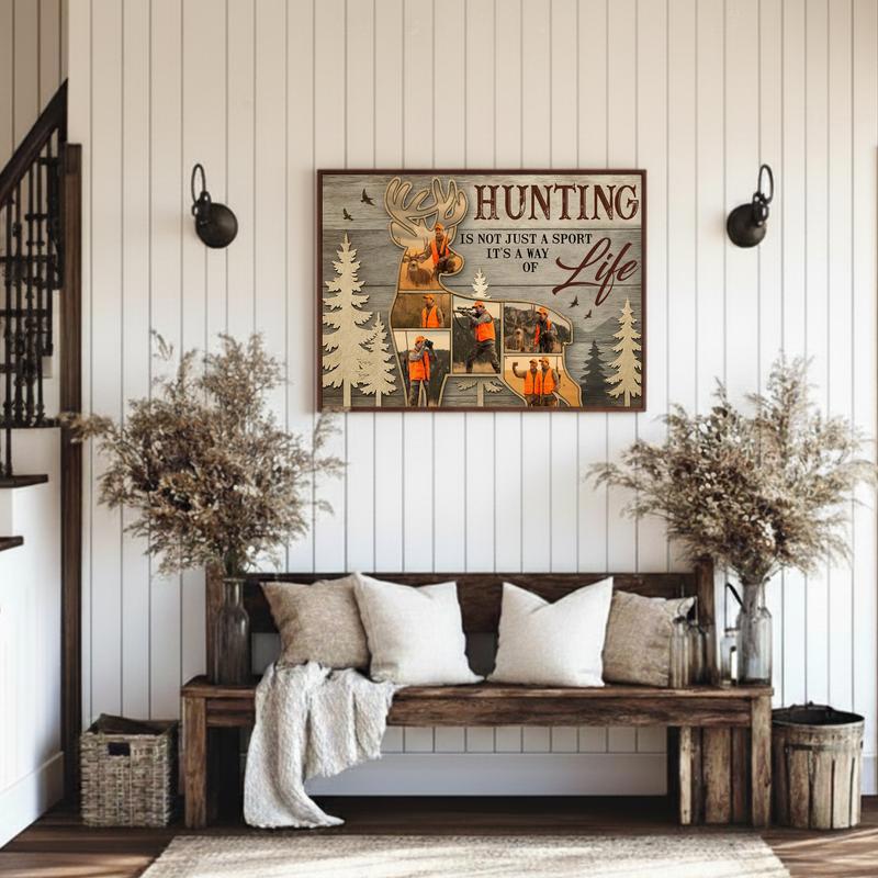 A Hunter's Keepsake - Custom Deer Hunting Photo Collage Canvas