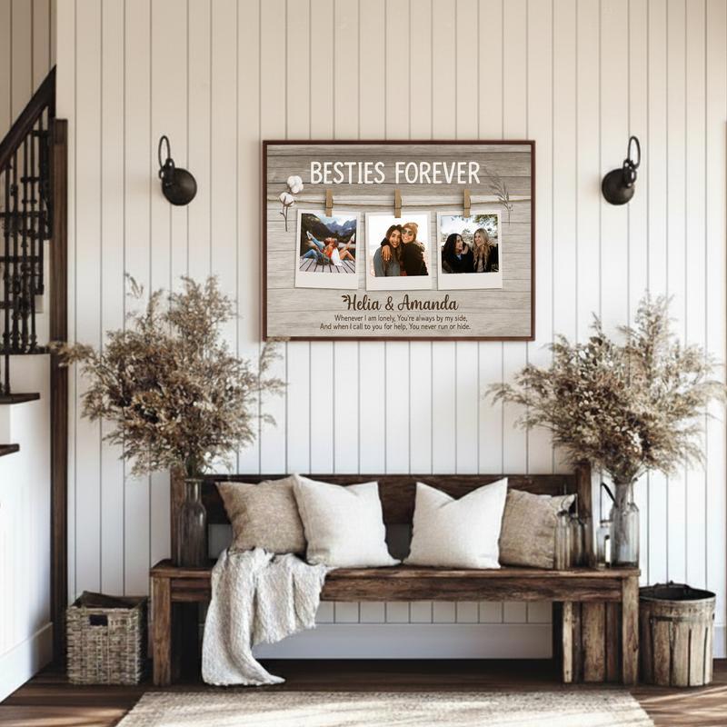 Best Friend Photo Collage Gift - Personalized Polaroid Canvas