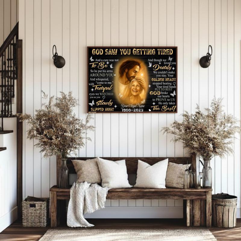 Comforting Memory - Personalized "God Saw You Getting Tired" Canvas