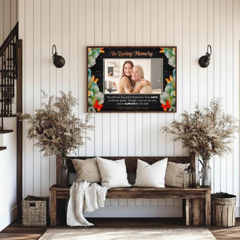 Forever In Loving Memory Butterfly Custom Memorial Canvas
