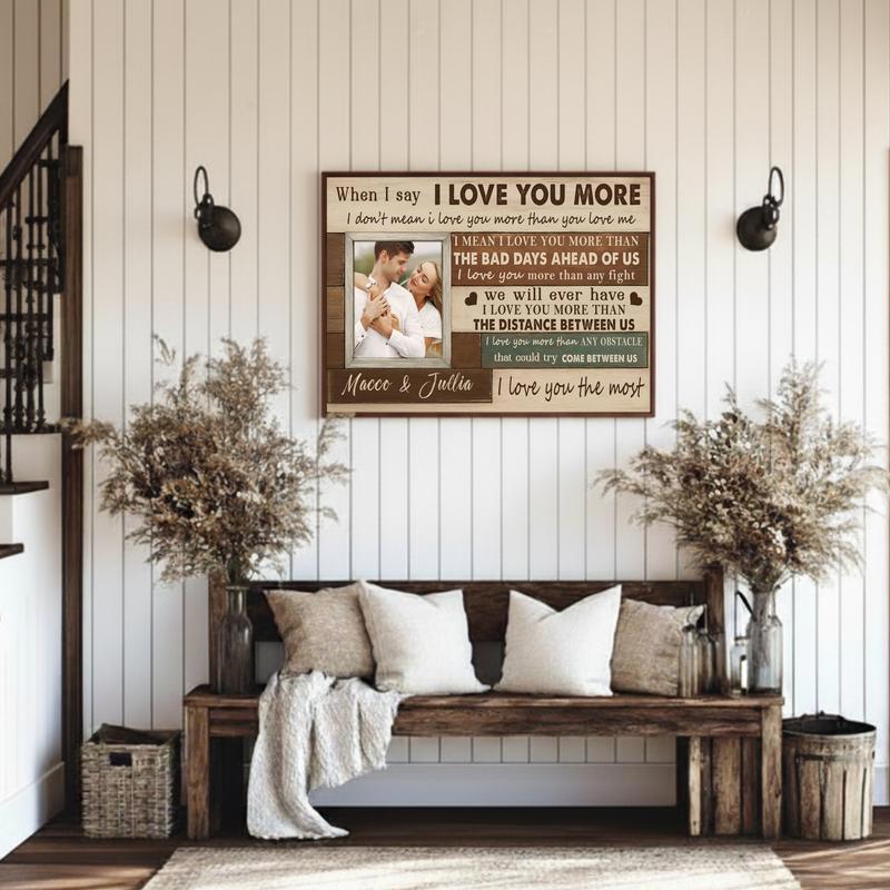 Heartfelt Message Photo Canvas - Personalized Couple Keepsake
