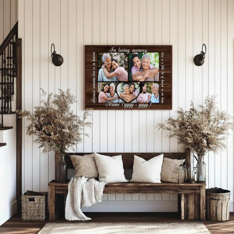 Remembered Forever - Personalized Memorial Photo Canvas Print