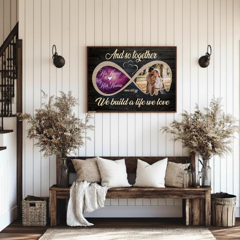 Romantic Star Map & Photo Couple Canvas - Valentine's Day Gift
