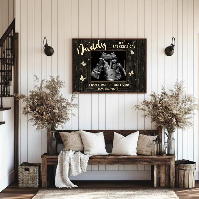 Your First Father's Day Ultrasound Keepsake Canvas