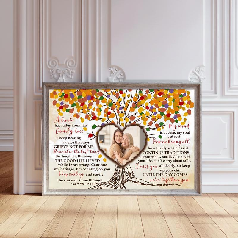 "A Limb Has Fallen" Family Tree Loss Remembrance Canvas - Personalize Wall Art